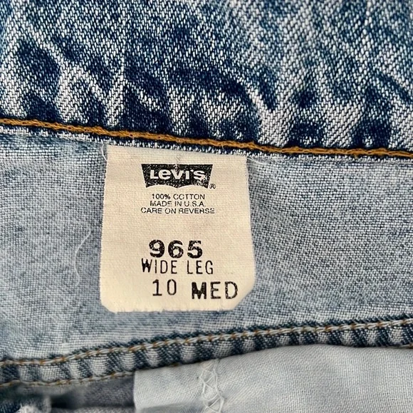 Leviโs~True Vintage~High Rise Wide Leg / Rare White Tab 965 - Picture 7 of 11